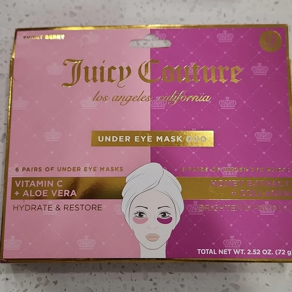 💕🔹️Juicy Couture 🔹️12 Pk hydrogel Under Eye Mask Duo Vitamic C, Collagen